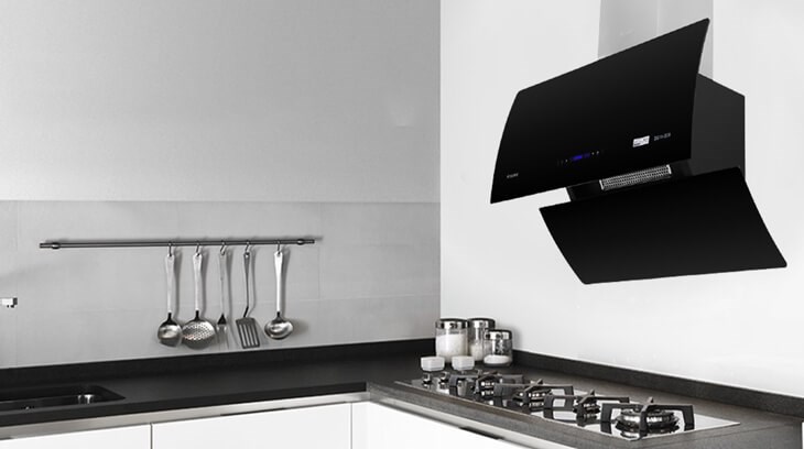Máy hút mùi áp tường Pramie DE19-900 được trang bị cảm biến nhiệt giúp bạn theo dõi nhiệt độ trong bếp dễ dàng