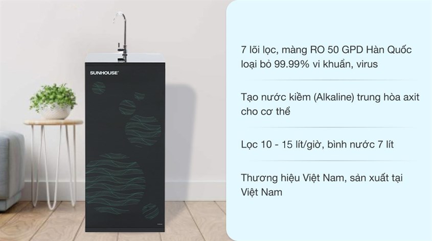 Máy lọc nước RO Sunhouse SHA8866K 7 lõi có giá 3.680.000 VNĐ (cập nhật tháng 05/2023, có thể thay đổi theo thời gian)