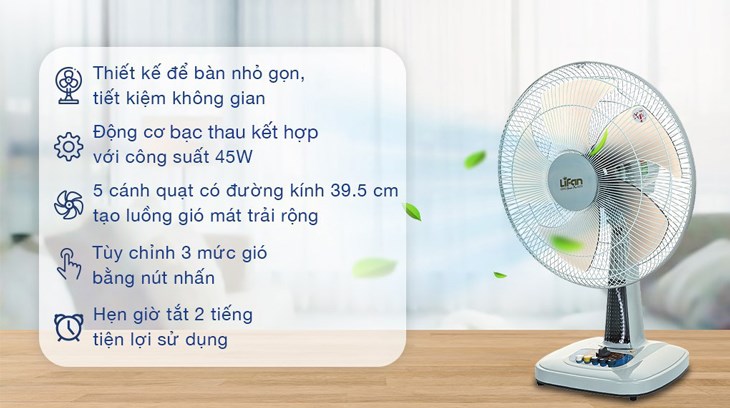 Quạt bàn Lifan B-398 được bán với giá 590.000 đồng (cập nhật 05/2023, có thể thay đổi theo thời gian) 