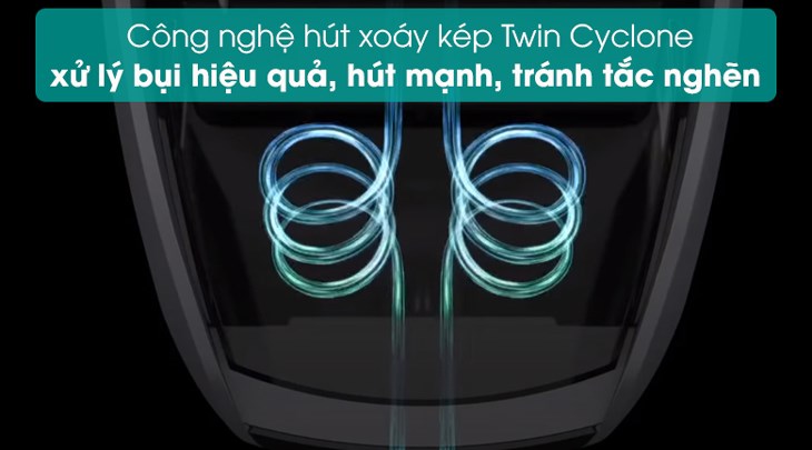 Máy hút bụi dạng hộp Panasonic MC-CL431AN46 được tích hợp hệ thống gió xoáy kép Twin Cyclone giúp hút bụi nhanh, hạn chế tắc nghẽn