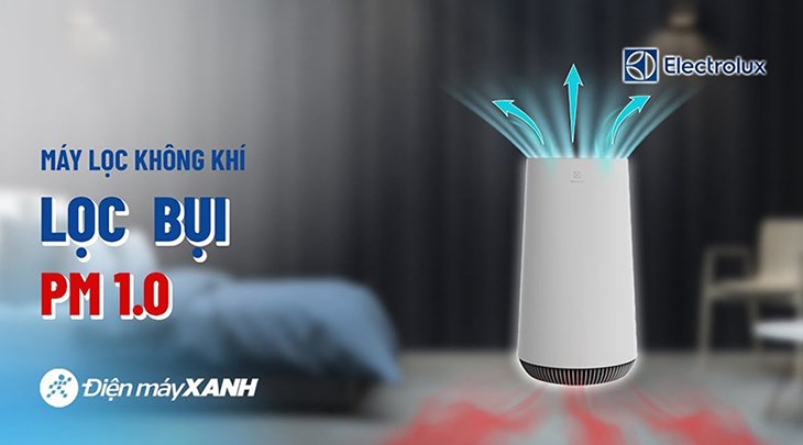 Máy lọc không khí Electrolux FA41-402GY 45W giúp lọc và diệt khuẩn đến 99.99% đối với bụi mịn PM2.5 và 99.98% đối với bụi mịn PM0.3.