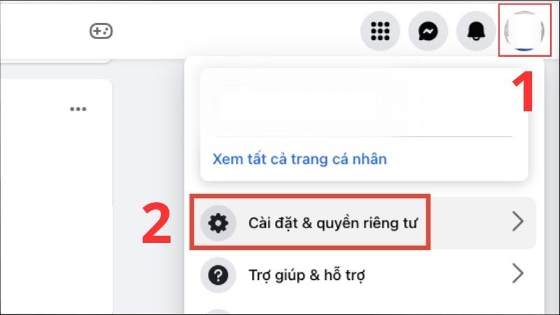 Chọn Cài đặt & quyền riêng tư