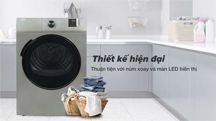 Máy sấy thông hơi Beko 9 kg DA9112RX0MB có chất liệu cao cấp với lòng sấy thép không gỉ, chất liệu nắp máy bằng kính chịu lực, vỏ máy từ kim loại sơn tĩnh điện