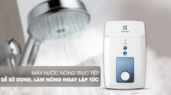 Máy nước nóng trực tiếp Electrolux 4500W EWE451GX-DWB cho khả năng làm nóng nước nhanh chóng, không mất thời gian chờ đợi