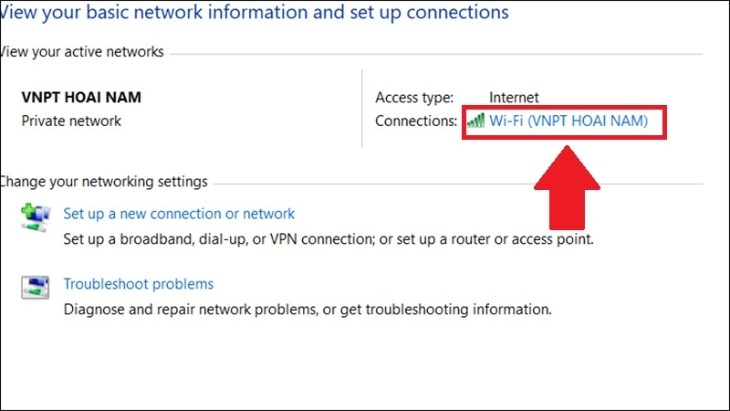 Chọn Wifi cần xem mật khẩu