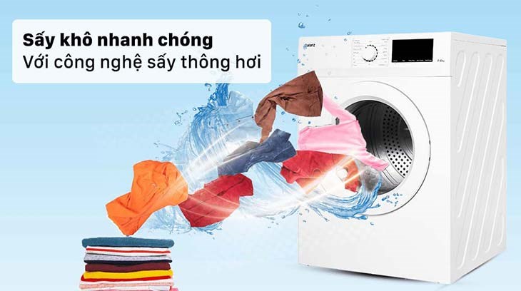 Máy sấy thông hơi Galanz 7 Kg DV-70T5C(W) sấy khô nhanh chóng với công nghệ sấy thông hơi