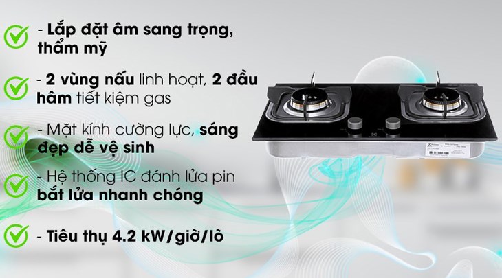 Bếp ga âm Electrolux EGT7221EK được bán với giá 2.690.000 đồng (cập nhật 09/2023 và có thể thay đổi theo thời gian)