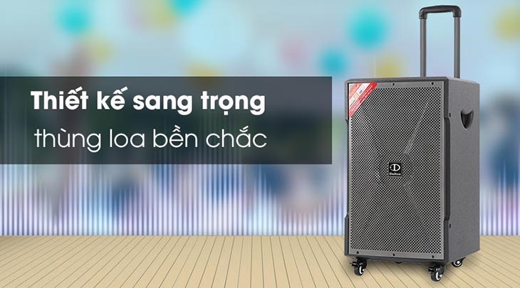 Loa kéo karaoke Dalton TS-12G450X 500W có thùng loa được làm từ gỗ tạo chất lượng âm thanh hoàn hảo