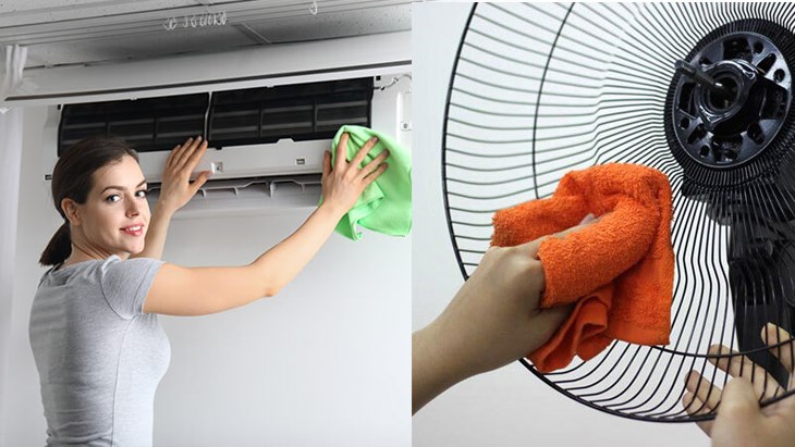 Users should regularly clean the air conditioner and fan to remove dust and bacteria