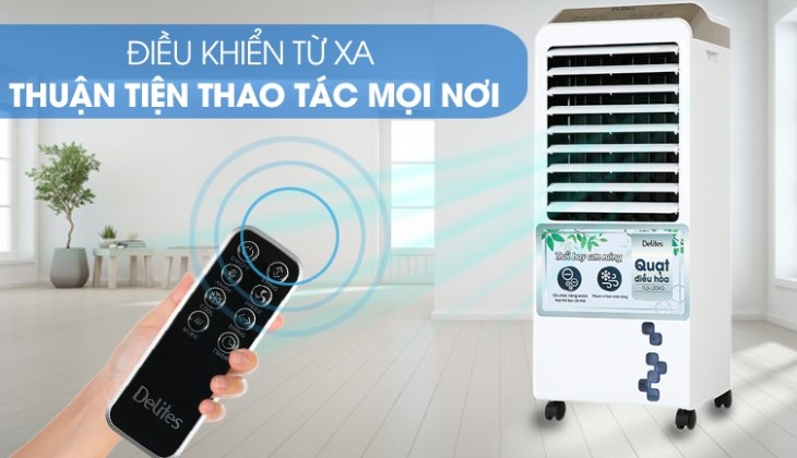 Quạt điều hòa Delites FLS-L20KG có remote giúp bạn điều khiển quạt từ xa thuận tiện Quạt điều hòa Delites FLS-L20KG có remote giúp bạn điều khiển quạt từ xa thuận tiện
