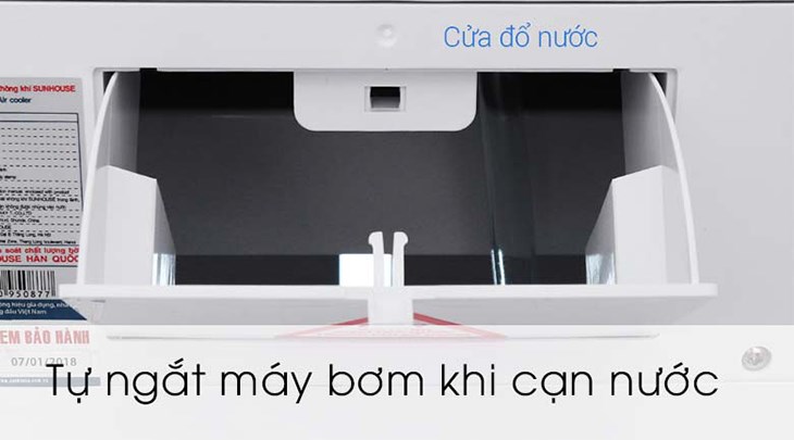 Quạt điều hòa Sunhouse SHD7721 sở hữu tính năng tự ngắt bơm an toàn Quạt điều hòa Sunhouse SHD7721 sở hữu tính năng tự ngắt bơm an toàn