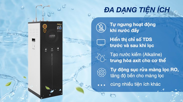 Máy lọc nước RO nóng lạnh Mutosi MP-6100HCE 10 lõi được tích hợp đa dạng tính năng đi kèm, đảm bảo an toàn cho người dùng