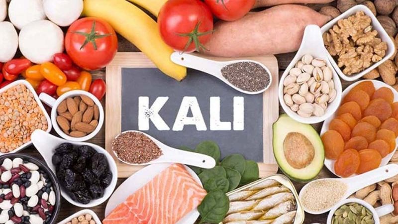 Các thực phẩm chứa nhiều Kali.