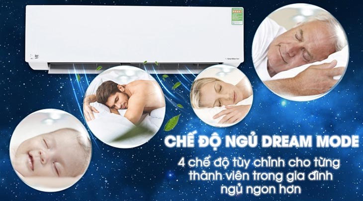 Máy lạnh Beko Inverter 2 HP RSVC18AV trang bị chế độ ngủ Dream Mode cho bạn có những giấc ngủ ngon, êm ái