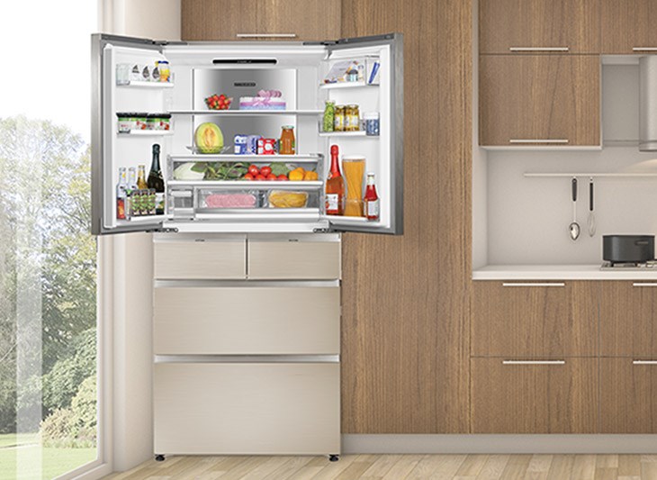 Tủ lạnh Aqua 6 cánh có hai dàn lạnh độc lập giúp mùi thực phẩm không bị lẫn vào nhau, giữ chúng luôn tươi ngon nhất có thể