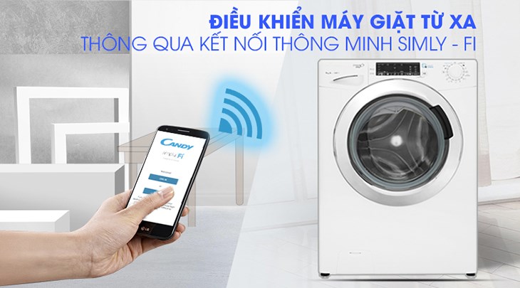 Bạn có thể điều khiển máy giặt từ xa dễ dàng thông qua kết nối thông minh Smart-fi