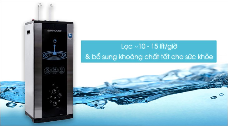 Chi phí điện để dùng máy lọc nước RO nóng nguội lạnh Sunhouse SHR76210CK 10 lõi rất phải chăng