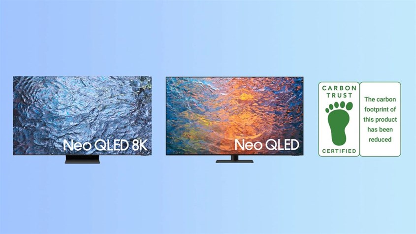 Hai dòng tivi Neo QLED mới của Samsung nhận được chứng nhận Carbon Trust