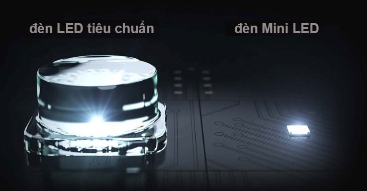 Kích thước của đèn nền mini LED so với đèn LED thông thường