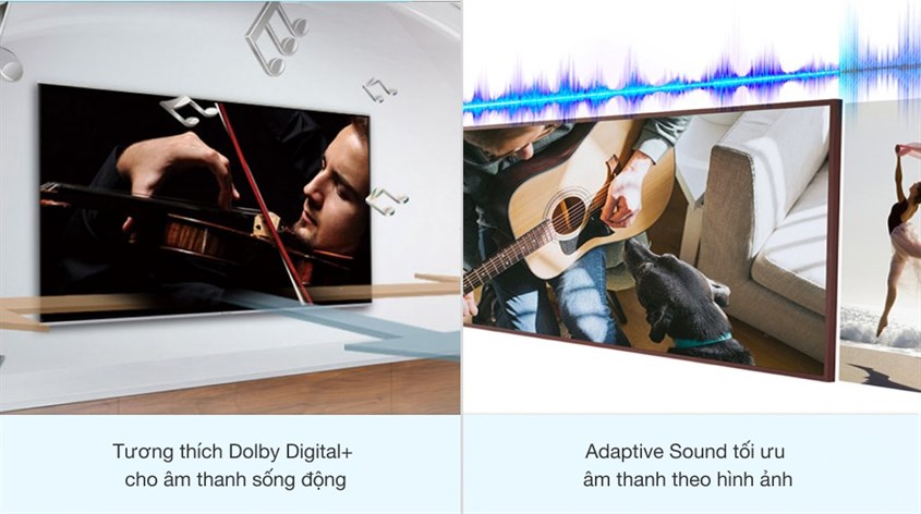 Công nghệ Adaptive Sound trên Smart Tivi Samsung 4K Crystal UHD 75 inch UA75TU8100