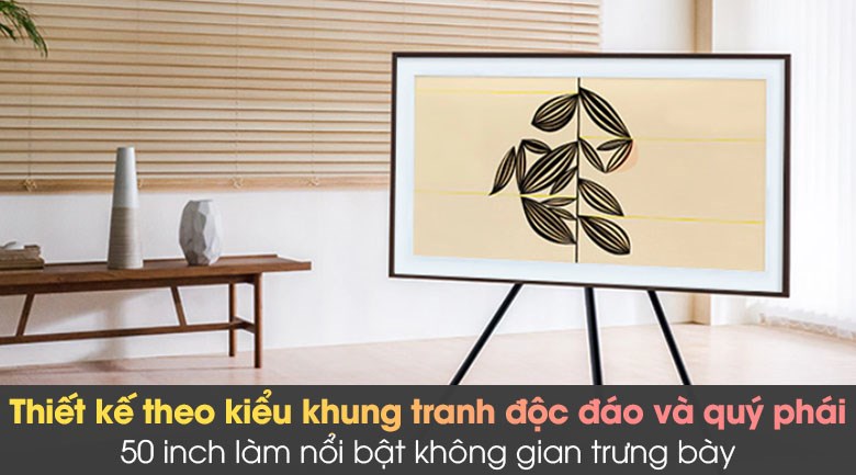 Smart Tivi Khung Tranh The Frame QLED Samsung 4K 50 inch QA50LS03A thuộc dòng tivi The Frame, có thiết kế độc đáo, đầy tính nghệ thuật 