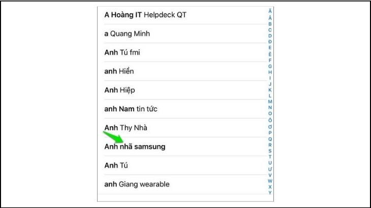 Chọn chức năng Sửa/Edit của <span class='marker'>liên hệ</span> mà bạn muốn xóa