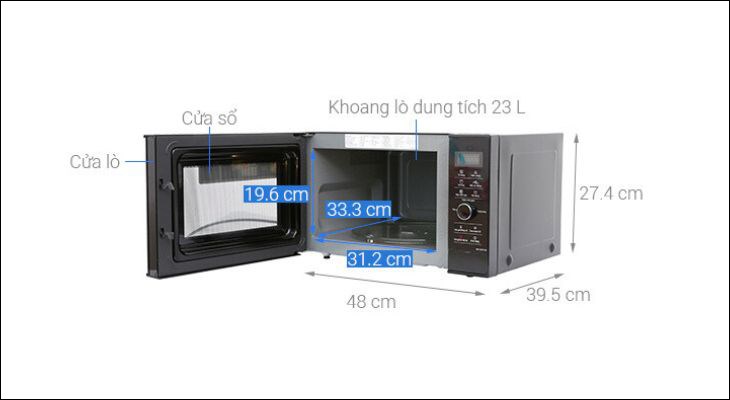 Các kích thước lò vi sóng thường gặp hiện nay mà bạn không nên bỏ lỡ