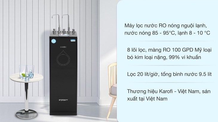 Máy lọc nước R.O Hydrogen Kangaroo KG100HC 10 lõi có công suất lọc nước mạnh mẽ 18 - 20 lít/giờ, cung cấp đủ nước uống, sinh hoạt hằng ngày cho gia đình