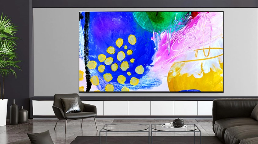 Smart Tivi OLED LG 4K 83 inch 83C2PSA có đường nét tinh xảo, khung viền thanh mảnh dễ phối hợp với nhiều không gian.