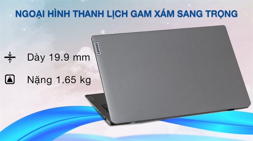 Laptop Lenovo Ideapad 3 15ITL6 i3 sở hữu thiết kế thanh lịch, sang trọng