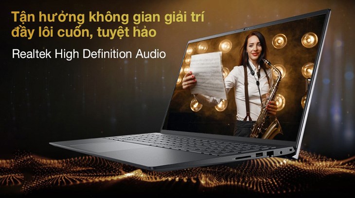 Laptop Dell Vostro 5510 i5 11320H (70270646) ứng dụng công nghệ Realtek High Definition Audio mang đến cho bạn chất lượng âm thanh sống động, rõ ràng