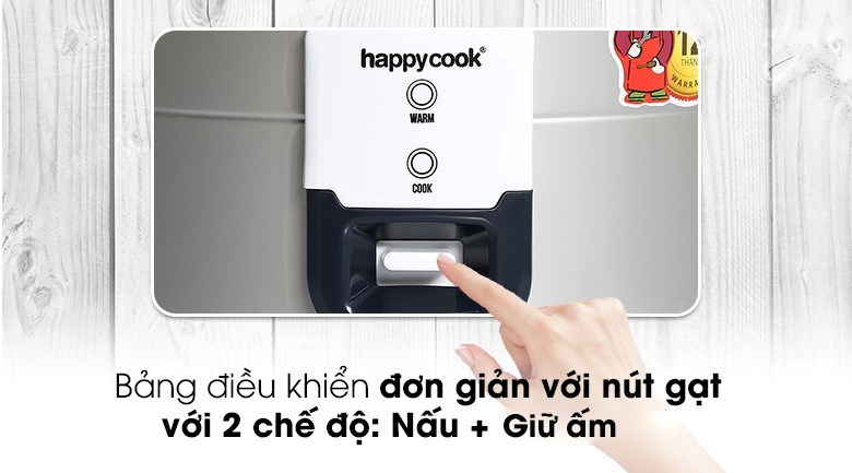 2 chế độ nấu và giữ ấm được điều khiển bằng nút gạt đơn giản, dễ sử dụng với cả người lớn tuổi