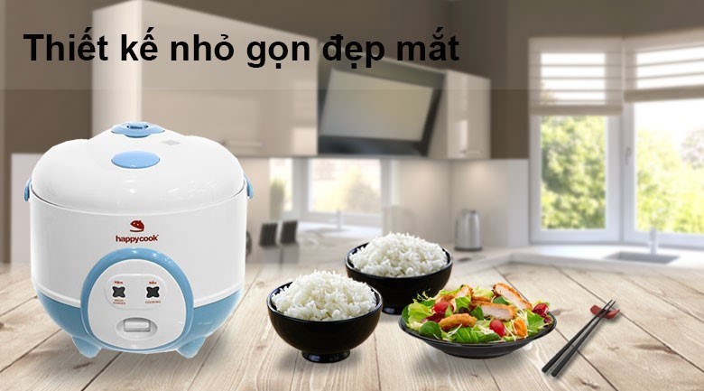 Nồi cơm điện Happycook HC-060 với dung tích chỉ 0.6 lít, phù hợp các gia đình ít người hoặc các bạn sinh viên sống một mình