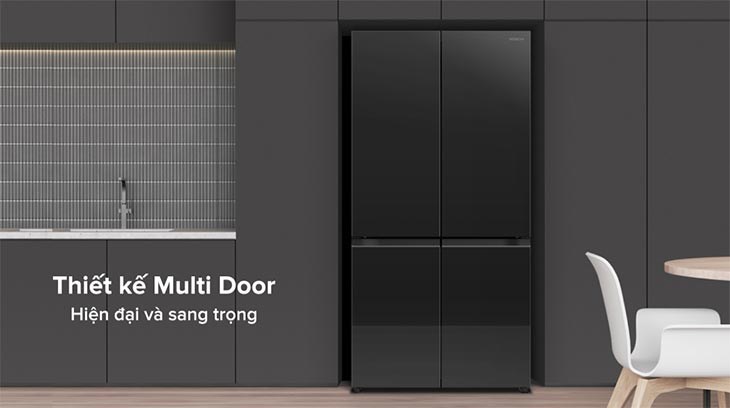 Tủ có thiết kế hiện đại, tinh tế, chất liệu cửa tủ đa dạng