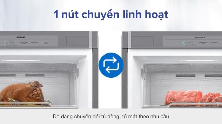 Thiết kế linh hoạt giúp chuyển đổi tủ đông hoặc tủ mát