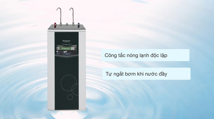 Máy lọc nước RO nóng nguội lạnh Kangaroo KG10A3 10 lõi có khả năng tự ngắt bơm khi nước đầy