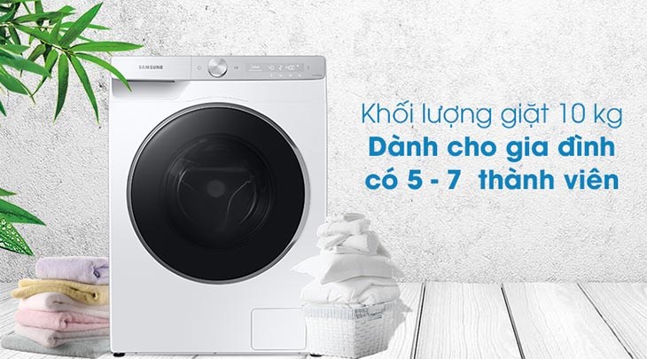 Máy giặt Samsung Inverter 10kg WW10TP44DSH/SV có chế độ giặt nhẹ phù hợp giặt áo dài, dành cho gia đình có 5 - 7 người