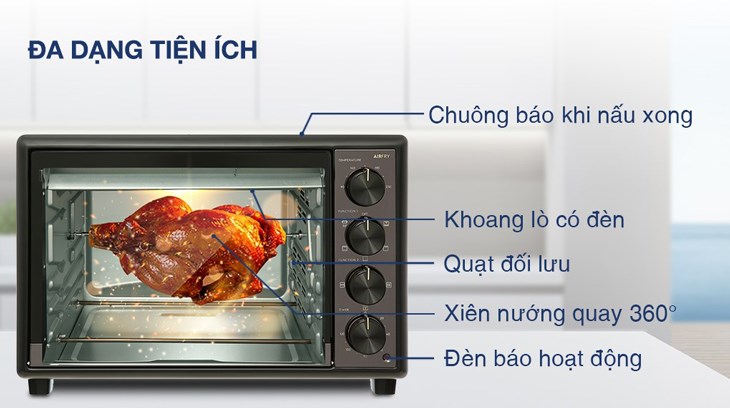 Lò nướng Electrolux EOT4022XFG 40 lít được trang bị đa dạng tiện ích đi kèm đảm bảo an toàn cho quá trình sử dụng