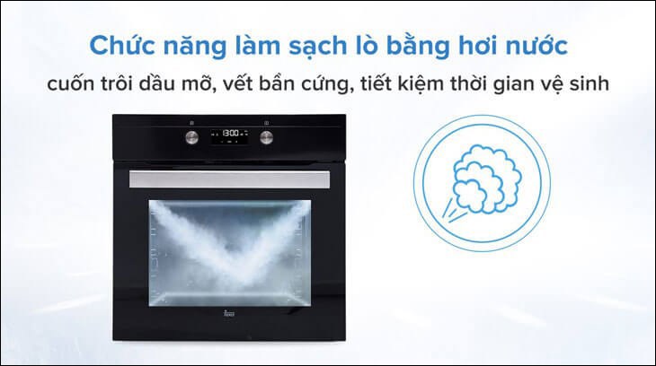 ​Lò nướng âm Teka HS 720 57 lít được tích hợp công nghệ Hydroclean giúp bạn vệ sinh lò nướng dễ dàng