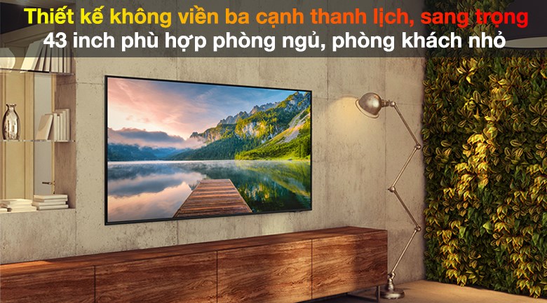 Smart Tivi Samsung 4K Crystal UHD 43 inch UA43AU8100 có kích thước 43 inch, phù hợp phòng khách