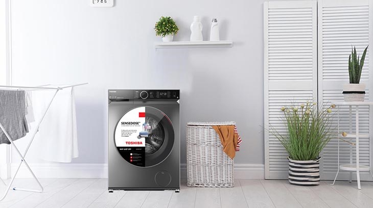 Máy giặt sấy Toshiba Inverter 10.5 kg TWD-BM115GF4V(SK) trang bị công nghệ giặt nhanh 12 phút tiết kiệm thời gian