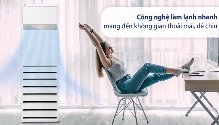 Máy lạnh tủ đứng LG Inverter 3 HP ZPNQ30GR5E0 trang bị công nghệ làm lạnh nhanh, tỏa hơi lạnh dễ chịu cho người dùng