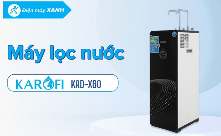 Máy lọc nước RO nóng nguội lạnh Karofi KAD-X60 10 lõi được trang bị khóa an toàn nhằm bảo vệ người dùng khi lấy nước nóng