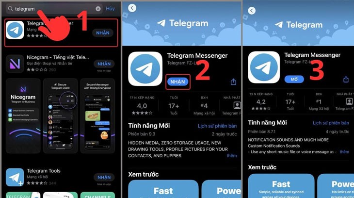 Tải ứng dụng Telegram cho điện thoại hệ điều hành iOS