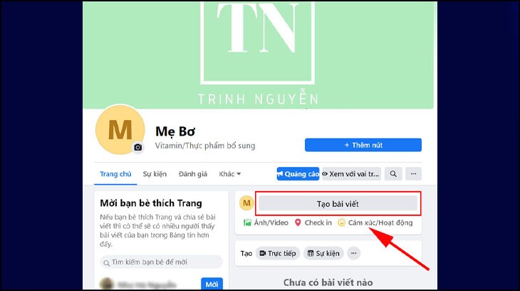 Nhấn chọn Tạo bài viết
