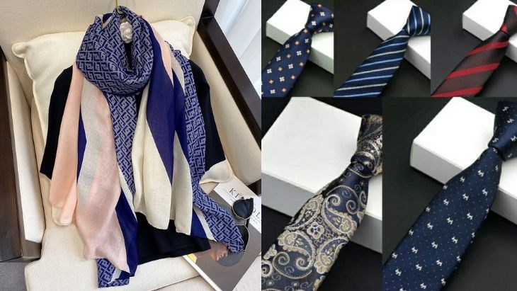 Cà vạt và lụa choàng cổ là món quà Tết sang trọng dành tặng cho bố mẹ người yêu