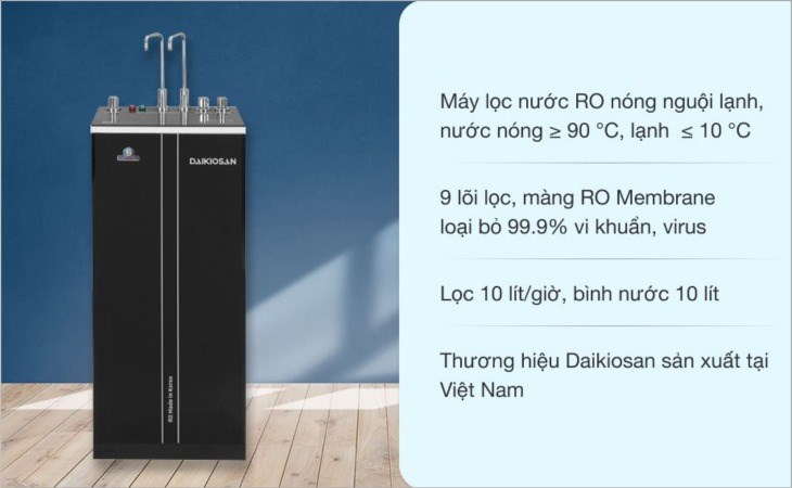 Máy lọc nước RO nóng nguội lạnh Daikiosan DXW-32709H 9 lõi hiện đang được bán tại Pgdphurieng.edu.vn với giá 7.550.000 (giá được cập nhật vào tháng 07/2023, có thể thay đổi theo thời gian)