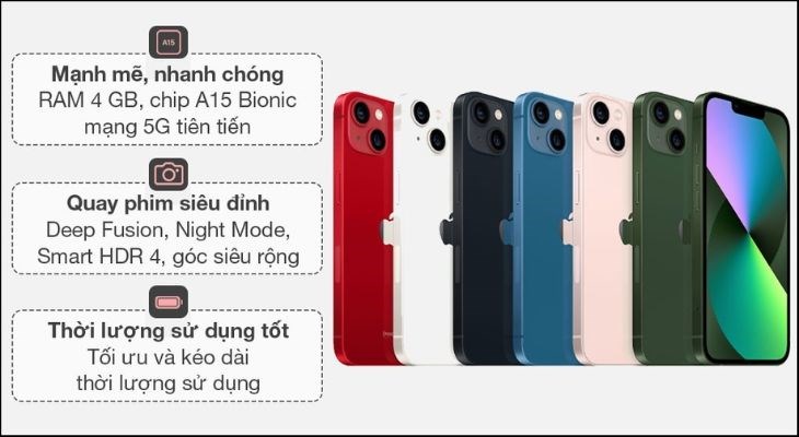 Điện thoại iPhone 13 128GB là smartphone có thương hiệu uy tín