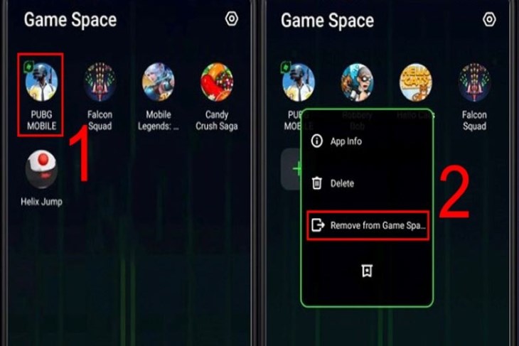 Bạn chọn trò chơi cần xóa và nhấn Remove from Game Space