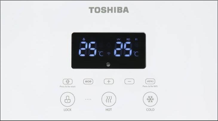 Máy lọc nước RO Toshiba TWP-W1630SVN 7 lõi trang bị bảng điều khiển hiện đại cho bạn thao tác thuận tiện, linh hoạt
